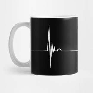 ICU Nurse Medical Symbol Heartbeat EKG Pulse Doctor Nursing T-Shirt Mug